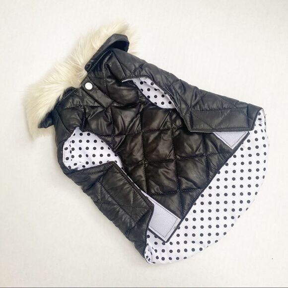 Pet Society Quilted Winter Jacket with Gold Zippers for small dogs - Picture 10 of 10